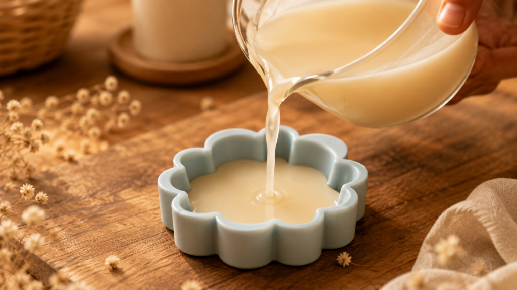 Đổ sáp vào khuôn đúng thời điểm để tránh bọt khí