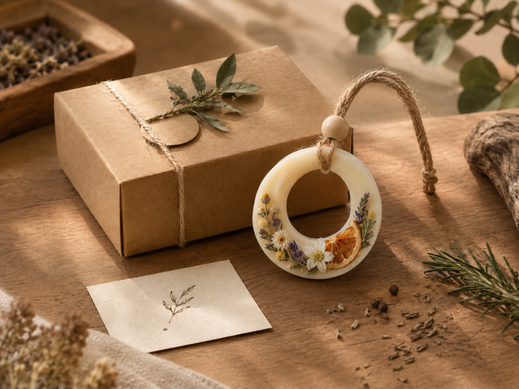 Quà handmade tặng bạn trai với sáp thơm treo xe